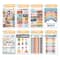 Hadley Designs 11" x 17" Boho Preschool Educational Laminated Posters for Toddlers Set
